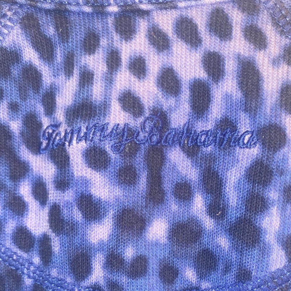 🐆 Tommy Bahama Aruba Lagoon Leopard Full Zip Jacket Blue Small - Picture 10 of 14